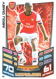 Abou Diaby Arsenal 2012/13 Topps Match Attax #12